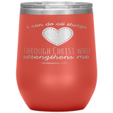 MeditateHealing.com Stainless Steel Vacuum Insulated Wine Tumbler
