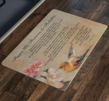 Bible Verses Anti-Slip Protective Doormat Prayer for Provision ~Psalm 23:1-6~ (Design: Bird 1)