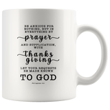 Typography Dishwasher Safe Accent Mugs - Let Your Request Be Made Known To God ~Philippians 4:6~