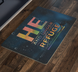 Bible Verses Anti-Slip Protective Doormat ~Psalm 91:4~ Design 4