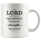 Typography Dishwasher Safe Accent Mugs - The Lord Is The Strength Of My Life ~Psalm 27:1~