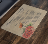 Bible Verses Anti-Slip Protective Doormat Prayer for Protection ~Psalm 91:1-8~ (Design: Butterfly 1)