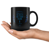 Bible Verses Black Mugs - Psalm 61:2 (Design 10) - Meditate Healing Christian Store