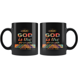Bible Verses Black Mugs - Psalm 73:26 (Design 2) - Meditate Healing Christian Store