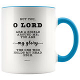 Typography Dishwasher Safe Accent Mugs - The Lord Is My Shield ~Psalm 3:3~