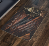 Bible Verses Anti-Slip Protective Doormat Prayer for Protection ~Psalm 91:1-8~ (Design: Lamp 2)