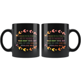 Bible Verses Dishwasher Safe Black Mugs - Psalm 91:7 Design 10