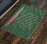 Bible Verses Anti-Slip Protective Doormat Prayer for Protection ~Psalm 91:1-8~ (Design: Leaf 2)