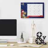 Personalized Christmas Framed Canvas Wall Art - For God So Loved The World ~John 3:16~ (Design: Snowman 2)