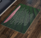 Bible Verses Anti-Slip Protective Doormat Prayer for Protection ~Psalm 91:9-16~ (Design: Leaf 2)