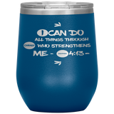 MeditateHealing.com Stainless Steel Vacuum Insulated Wine Tumbler