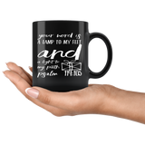 Bible Verses Black Mugs - Psalm 119:105 (Design 18) - Meditate Healing Christian Store