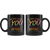 Bible Verses Dishwasher Safe Black Mugs - Psalm 91:4 Design 10