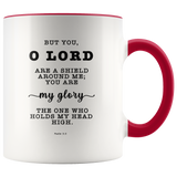 Typography Dishwasher Safe Accent Mugs - The Lord Is My Shield ~Psalm 3:3~