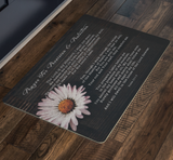 Bible Verses Anti-Slip Protective Doormat Prayer for Provision ~Psalm 23:1-6~ (Design: Flower Wood 1)