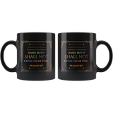 Bible Verses Dishwasher Safe Black Mugs - Psalm 91:7 Design 7