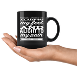 Bible Verses Black Mugs - Psalm 119:105 (Design 15) - Meditate Healing Christian Store