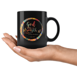Bible Verses Black Mugs - Psalm 73:26 (Design 9) - Meditate Healing Christian Store