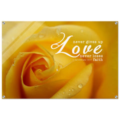 Contemporary Acrylic Print | Love Never Gives Up ~1 Corinthians 13:7~