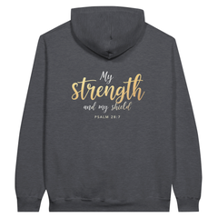 Premium Unisex Hoodie | My Strength & My Shield -Psalm 28:7-