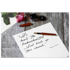 Contemporary Acrylic Print |  He Heals The Brokenhearted ~Psalm 147:3~