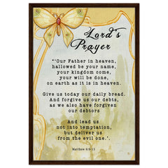 Premium Quality Framed Canvas | Lord's Prayer ~Matthew 6:9-13~ (2 Designs - Butterfly)
