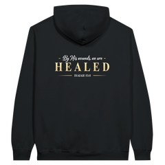 Premium Unisex Hoodie | By His Wounds, We Are Healed -Isaiah 53:5-