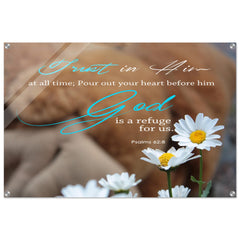 Contemporary Acrylic Print | God Is A Refuge For Us ~Psalm 62:8~