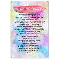 Contemporary Acrylic Print | Prayer for Protection ~Psalm 91:9-16~ (2 Designs - Watercolor)
