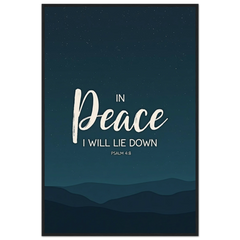 Museum-Quality Framed Poster: In Peace I Will Lie Down (Psalm 4:8)