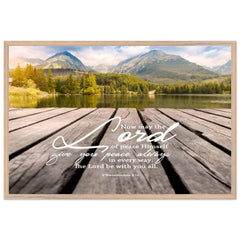 Museum-Quality Premium Wooden Framed Poster | The Lord Gives Peace ~2 Thessalonians 3:16~