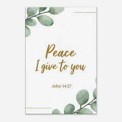 Premium Gallery Wrapped Canvas: Peace I Give To You (John 14:27)