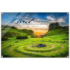 Contemporary Acrylic Print | The Lord Delivered Me From All My Fears ~Psalm 34:4~