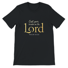 Premium Unisex Crewneck T-shirt | Cast Your Burden On The Lord -Psalm 55:22-