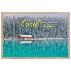 Museum-Quality Premium Wooden Framed Poster | He Has Become My Salvation ~Psalm 118:14~