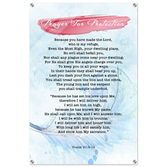 Contemporary Acrylic Print | Prayer for Protection ~Psalm 91:9-16~ (2 Designs - Feather)