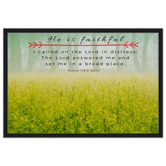 Premium Quality Framed Canvas | The Lord Is My Saviour ~Psalm 118:5~