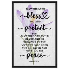 Minimalist Typography Framed Canvas | The Lord Gives You Peace ~Numbers 6:24-26~ (5 Designs)