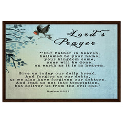 Premium Quality Framed Canvas | Lord's Prayer ~Matthew 6:9-13~ (2 Designs - Bird)