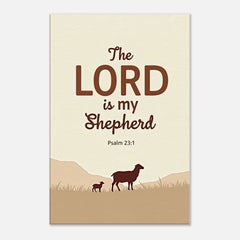 Premium Gallery Wrapped Canvas: The Lord Is My Shepherd (Psalm 23:1)