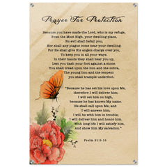Contemporary Acrylic Print | Prayer for Protection ~Psalm 91:9-16~ (2 Designs - Butterfly)