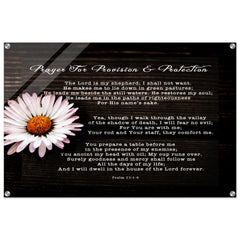 Contemporary Acrylic Print | Prayer for Provision & Protection ~Psalm 23:1-6~ (2 Designs - Floral)