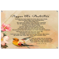 Contemporary Acrylic Print | Prayer for Protection ~Psalm 91:9-16~ (2 Designs - Bird)