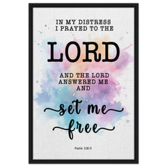 Minimalist Typography Framed Canvas | The Lord Is My Saviour ~Psalm 118:5~ (5 Designs)