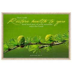 Premium Quality Framed Canvas | I Will Restore Health To You ~Jeremiah 30:17~