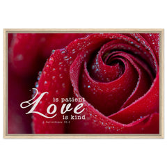Premium Quality Framed Canvas | Love Is Patient Love Is Kind ~1 Corinthians 13:4~