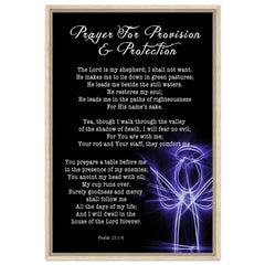 Premium Quality Framed Canvas | Prayer for Protection ~Psalm 91:1-8~ (2 Designs - Angel)
