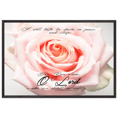 Museum-Quality Premium Wooden Framed Poster | Lord Make Me Dwell In Safety ~Psalm 4:8~