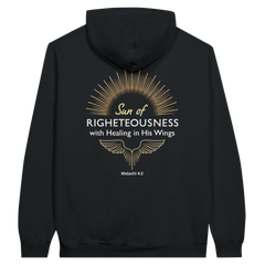 Premium Unisex Hoodie | Sun of Righteousness With Healing In His Wings -Malachi 4:2-
