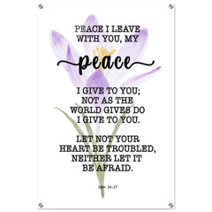 Minimalist Typography Acrylic Print | Let Not Your Heart Be Troubled ~John 14:27~ (5 Designs)